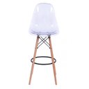 Ver imagem 2 de Banqueta Policarbonato Base Madeira Eiffel Or Design