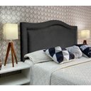 Ver imagem 1 de Cabeceira Queen Estofada Sevilha Provençal Suede Cinza 160 X 60 Rbl