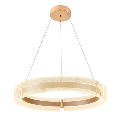 Lustre Pendente Nordecor Dalen 2960 80cm Ouro Brilho Bivolt