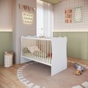 Ver imagem 1 de Berço Infantil em MDP 91,5x133,5cm Plasbaby Branco/Marrom
