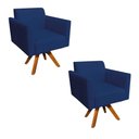 Ver imagem 1 de Kit 02 Poltronas Marisa Azul Marinho