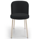 Ver imagem 3 de Kit 03 Cadeiras para Sala de Jantar Cozinha Estofada Gavi Arena L02 Bouclê Preto - Lyam Decor