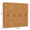 Ver imagem 2 de Guarda Roupa Rubi 8 Portas Cinamomo - Carioca Móveis