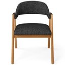 Ver imagem 3 de Kit 03 Cadeiras de Jantar e Estar Living Estofada Nadja L02 Linho Chumbo - Lyam Decor