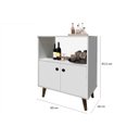 Ver imagem 3 de Aparador Buffet Cantinho do Café com 2 Portas Nicho Canadá:branco/ripado 3d