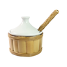 Açucareiro Porcelana com Bambu Natural com Colher - 1