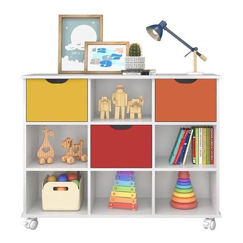 Nicho Organizador para Quarto Infántil 3 Gavetas