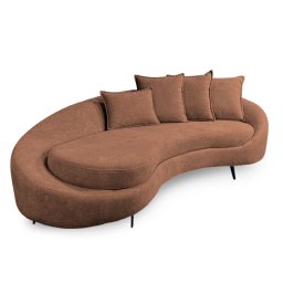 Sofá 3 Lugares 2,30m Living Orgânico Medelim - Élpis Móveis - Boucle Terracota - 1
