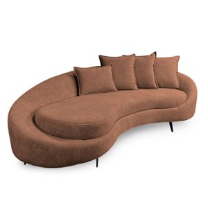Sofá 3 Lugares 2,30m Living Orgânico Medelim - Élpis Móveis - Boucle Terracota