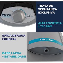 Centrifuga de Roupas Giromax 15kg Ct1501pr Suggar 127v - 3