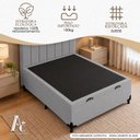 Ver imagem 5 de Base Box Baú Casal Suede Alali 138x188x40cm:Cinza