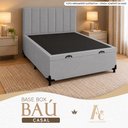 Ver imagem 2 de Base Box Baú Casal Suede Alali 138x188x40cm:Cinza