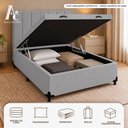 Ver imagem 6 de Base Box Baú Casal Suede Alali 138x188x40cm:Cinza