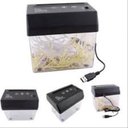 Ver imagem 5 de FRAGMENTADORA TRITURADOR PICADOR DE PAPEL FOLHAS PARA MESA ESCRITORIO USB PILHA BIVOLT