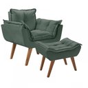 Ver imagem 1 de Kit Poltrona Opalla Com Puff Moveis D Salla Verde