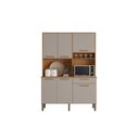 Ver imagem 2 de Armário Cozinha New Siena 5 Portas Abrir 1 Porta Basculate 1 Gaveta Salleto Cinamomo/off White