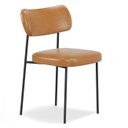 Ver imagem 5 de Cadeira de Jantar Estofada Kit 4 Milli A14 Sintético Caramelo - Mpozenato