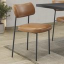 Ver imagem 2 de Cadeira de Jantar Estofada Kit 4 Milli A14 Sintético Caramelo - Mpozenato