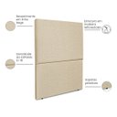 Ver imagem 3 de Cabeceira Cama Box Organica Solteiro 90cm Luna Linho C/frame Bege