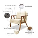 Ver imagem 6 de Poltrona Decorativa Ana para Sala de Estar Linho Bege - Montanaris Decor