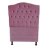 Cabeceira de Cama Box Princesa Solteiro 90 Cm Botão Strass Suede Rosa Bebê Eli Móveis - 1
