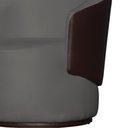 Ver imagem 4 de Poltrona Organica Recepção para Sala Aisha Corano Marrom e Suede Cinza - Incasa Decor