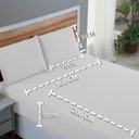 Ver imagem 5 de Lençol Cama Box Queen 200 Fios 3 Peças Conjunto 100% Algodão:branco