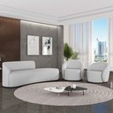 Ver imagem 2 de Sofá 4 Lugares Orgânico 220cm Morgan e 2 Poltronas Lua Linho Cinza D03 - D'Rossi