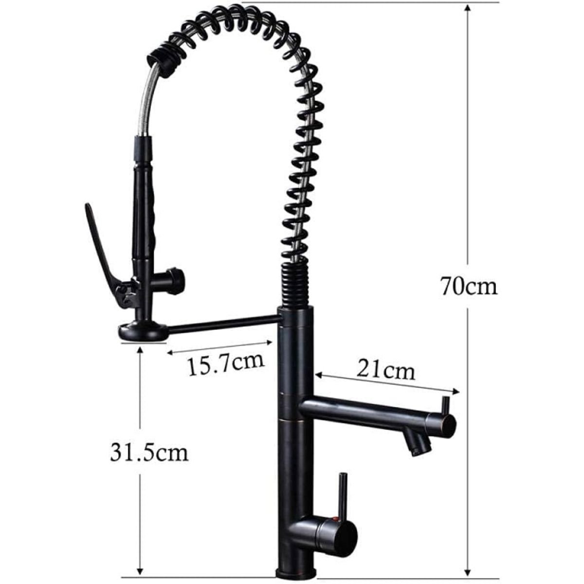 Torneira Cozinha Alta 70cm Gourmet Moderna Industrial Design - 9