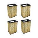 Ver imagem 1 de Kit 4 Arandela Dois Fachos E Frisos Parede Rustica Madeira