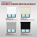 Ver imagem 7 de Persiana Double Vision Semi Blackout - ( Largura 250 X Altura 230cm )