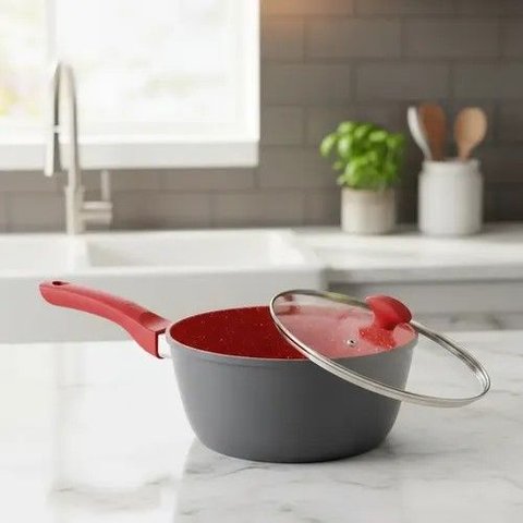Panela Polishop Flavourstone Sauce + Tampa Ichef 20cm Verm Vermelho