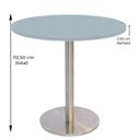 Ver imagem 4 de Mesa Bistrô Beta 112,50 Cm (alt) Disco Redondo Tampo Mdp Redondo 60 Cm (larg) X 2,50 Cm (alt) Cinza