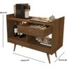 Aparador Buffet 2 Ambientes Retrô Duda Pés Palito Cores - Comprar Moveis em Casa: Canela - 4
