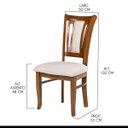 Ver imagem 7 de Kit 6 Cadeiras de Jantar em Madeira Munike Estofada Linho Bege Impermeável L82 Rmi