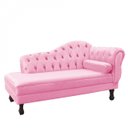 Ver imagem 1 de Recamier Sofá Divã Com Pés Retro 160X80 - Elã:Suede Rosa Claro