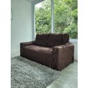 Ver imagem 1 de Capa para Sofá Retrátil e Reclinável 3 Lugares Tabaco