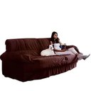 Ver imagem 5 de Capa para Sofá Retrátil e Reclinável 3 Lugares Tabaco