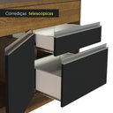 Ver imagem 7 de Balcão Pia Madesa Glamy 150Cm 2 Portas 2 Gaveta Rustic Preto