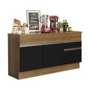 Ver imagem 1 de Balcão Pia Madesa Glamy 150Cm 2 Portas 2 Gaveta Rustic Preto