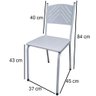 Cadeira Branca para Cozinha Jantar com Assento Branco - 4