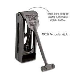 Prensa Lata Latão Prensador em Ferro Panela Mineira 27x10cm - 3