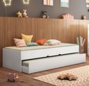 Ver imagem 1 de Cama Infantil com Cama Auxiliar Chiara Branco Brilho - Phoenix Branco