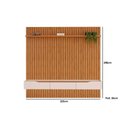 Ver imagem 4 de Home P/ Tv até 65 Pol Pratic Ripado C/ 3 Gavetas 223x240cm Cedro/bali - Dj Móveis