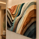 Ver imagem 1 de Quadro Decorativo Dunas Grande Moderno Luxo para Sala Escritório Grande
