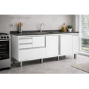 Ver imagem 2 de Gabinete Cozinha Mdf 1,74m Elegance com 8 Pés Pré-montado:branco