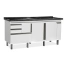 Ver imagem 1 de Gabinete Cozinha Mdf 1,74m Elegance com 8 Pés Pré-montado:branco