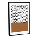 Ver imagem 1 de Quadro Decorativo Minimalista Pontos Pretos com Moldura Filete