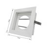 Spot Montage Embutir Quadrado Branco com Recuo Branco Ar70 Base Gu10 - 2