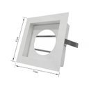 Ver imagem 2 de Spot Montage Embutir Quadrado Branco com Recuo Branco Ar70 Base Gu10